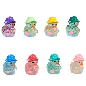 Figura de Pato Lanshuo de Resina con Sombrero Brillante, Decoración para el Hogar, Adorno Artístico, Accesorio de Joyería - Product Image 3