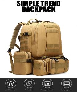 Sac de voyage 4 en 1 grande capacité, sac de randonnée pour hommes, sac de sport de plein air, sac à dos tactique 55L en Oxford 600D - Product Image 4