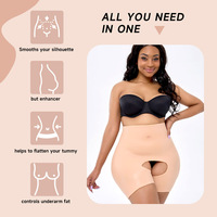 Nouvelles culottes sexy en silicone pour femmes, respirantes, avec rembourrage pour le fessier et contrôle du ventre, sous-vêtements féminins