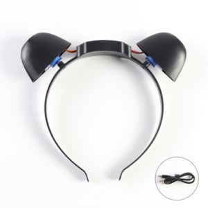 Bandeau d'oreille d'animal en peluche rechargeable Cosplay oreilles de renard réalistes détachables oreilles mobiles enfants élégants - Product Image 2