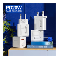 Kompakt 20w Pd Duvar Şarj Cihazı Adaptörü Tip C - Tip C Hızlı Şarj Kablosu Seti, Renkli Kutu ile Birlikte, Küresel İş Seyahatleri ve Araba Kullanımı İçin