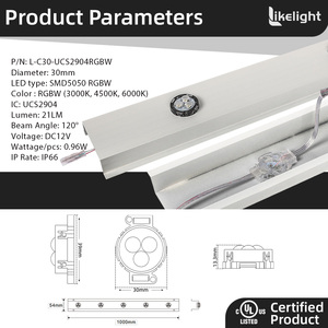 Éclairage extérieur permanent UL CE FCC RoHS 30mm RGBW LED Pixel Puck Light UCS2904 pour Noël, les fêtes, les maisons, les avant-toits et les corniches - Product Image 2