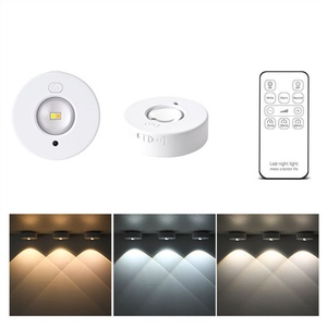 Newest Charging Led Cabinet Light Magnetic Wardrobe Wine Cabinet Light <b>Wiring</b>-free Big cat Eye Light Remote <b>Control</b> RGB Ice - Product Image 5