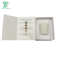 Boîtes rigides magnétiques blanches personnalisées pour bougies, en matériaux recyclés, emballage de luxe pour bougies parfumées avec doublure en éponge