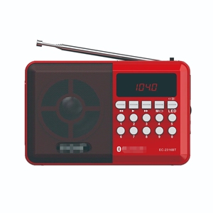 Radio portátil recargable con búsqueda automática de canales, reproductor y linterna - Product Image 5