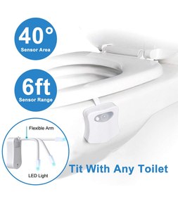 Mini Kawayi Human Infrared Sensing <b>Light</b> LED Night <b>Light</b> Stick Toilet 16/8 Color Bathroom Colorful Motion Sensing Night <b>Light</b> - Product Image 1