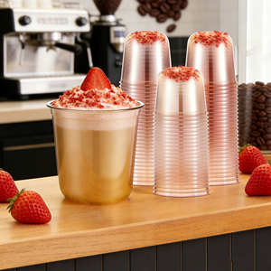Bicchiere di Plastica Usa e Getta Creativo da 360ml con Stampa Zampa di Gatto, Nero Trasparente, per Caffè Americano e Bevande Fredde - Product Image 1