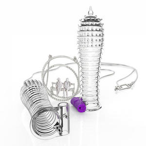 Hochwertiges Großes Kristall-Kondom Männer Silikon-Vibrator Sexspielzeug für Frauen - Product Image 1