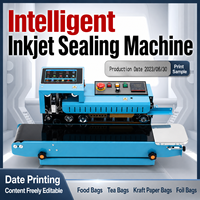 Machine de scellage horizontale automatique à bande continue avec impression de date pour sachets de thé en plastique et en aluminium