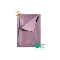 Ensemble de taies d'oreiller carrées en soie pure 100% brillante de luxe personnalisées, avec fermeture éclair, chouchous pour cheveux, masque pour les yeux, motif animal de dessin animé, boîte cadeau écologique