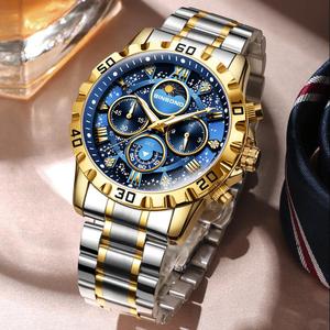 Binbond B7741 7741 Reloj de cuarzo original de moda Pantalla de 24 horas Impermeable Inoxidable Manos luminosas Cronógrafo Relojes Casuales - Product Image 4