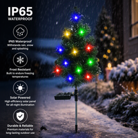 Lumière solaire animée intelligente pour arbre de Noël, piquet de jardin, décoration extérieure pour pelouse, lumières LED
