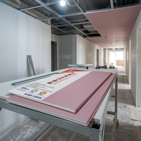Plaque de plâtre ignifuge en papier A1, panneau mural incombustible pour hôtel, appartement, bureau, immeuble