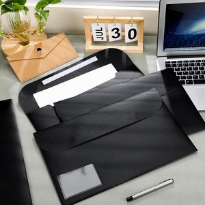 Pochette de rangement grand format pour documents immobiliers, en polypropylène, avec pochette transparente pour cartes de visite, pour l'organisation de documents - Product Image 6