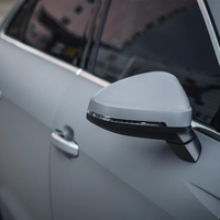 Film de changement de couleur de voiture, finition mate, gris foncé Nardo, noir, argent, gris ciment, PVC, anti-rayures, protection UV, film de protection de carrosserie de voiture