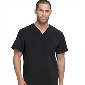Ensemble de blouses médicales unisexes personnalisées, col en V, uniforme d'hôpital, manches courtes, vêtements de travail pour infirmières, service OEM - Product Image 4