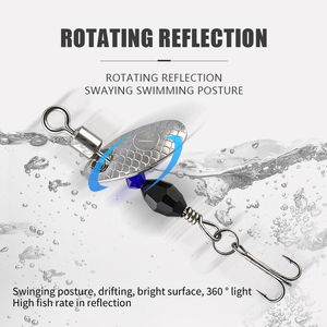 Ensemble de leurres de pêche spinner 35mm 2.7g, spinnerbait métallique en ligne avec hameçons triples, boîte à pêche pour truite, bar, eau douce et eau salée - Product Image 4