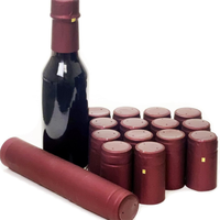 Capsules thermorétractables en PVC imperméables pour bouteilles de vin, logo couleur personnalisé, capsule thermorétractable pour bouteilles de vin