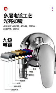 Robinet <span class=keywords><strong>de</strong></span> bain-<span class=keywords><strong>douche</strong></span> en laiton, mitigeur thermostatique anti-brûlure certifié CE <span class=keywords><strong>pour</strong></span> montage mural domestique, garantie 5 ans - Product Image 5