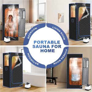 Sauna vapeur portable pleine grandeur pour usage domestique, boîte de spa vapeur personnelle avec chaise pour la détoxification et la perte de poids - Product Image 3
