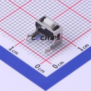 TS-1001V-AR04316 Tactile Switch Through hole Switch Single Pole Single Throw Rectangle Button 1.6N Right Angle Insert - Product Image 1