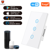 Interrupteur variateur intelligent sans fil avec panneau tactile, pour luminaire, contrôlable à distance en verre trempé, wi-fi, compatible avec Tuya, nouveauté