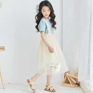 ชุดเดรสสายเดี่ยวสีขาวยาวสไตล์ลำลองสำหรับเด็กผู้หญิง ขายส่ง รับสมัครตัวแทนจำหน่าย - Product Image 2