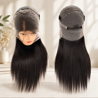 Perruque complète en dentelle 100 % cheveux humains européens naturels, pré-épilée, vierge, pour tressage