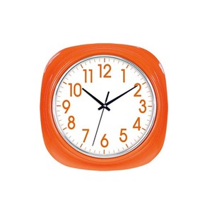 Arancione cornice di piazza colorato <span class=keywords><strong>orologio</strong></span> da parete decorazione <span class=keywords><strong>orologio</strong></span> da parete di fabbrica - Product Image 1