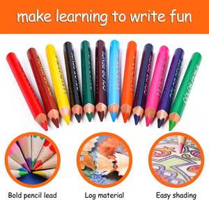Crayons <span class=keywords><strong>de</strong></span> couleur courts crayons <span class=keywords><strong>de</strong></span> couleur pré-affûtés avec taille-<span class=keywords><strong>crayon</strong></span> et gomme 12 <span class=keywords><strong>couleurs</strong></span> pour les tout-petits étudiants dessin - Product Image 4