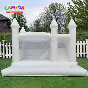 Château gonflable blanc 13 x 13 avec toboggan, petit, pour extérieur, en PVC, pour <span class=keywords><strong>jardin</strong></span>, fête, <span class=keywords><strong>location</strong></span> de château gonflable, entreprise - Product Image 3