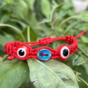 Braccialetto Rosso Mal de Ojo con Perline Piatte, Divino Nino Gesù, Braccialetti di Protezione per Neonati - Product Image 5