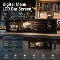 Pantalla LCD de 8.8 Pulgadas 1920x480 WiFi USB HD para Guía de Autobuses y Metros, Reproductor de Publicidad con Android 11