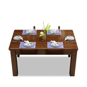 Meubles de salle à manger en bois massif, table à manger compacte en bois moderne - Product Image 4