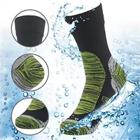 Logo personnalisé Chaussettes de sport en fibre élastique Chaussettes de randonnée imperméables pour hommes