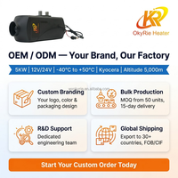 OkyRie AS50-2 5KW 12V 24V Diesel-Luftheizung 17000BTU Auto LKW Wohnmobil Standheizung Diesel-Nachtzubehörheizung