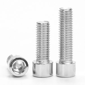 50pcs/bag 304 Stainless Steel Hex <b>Socket</b> Head Machine Screw M1.6-M8 Metric System Cheese Head Cap Screw for Various Sizes - Product Image 1