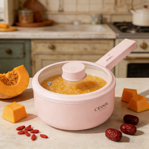 Poêle électrique tout-en-un de 1,5 L pour 1 à 4 personnes, mini-casserole électrique pour steak, œufs, riz frit, ramen, flocons d'avoine - Product Image 5