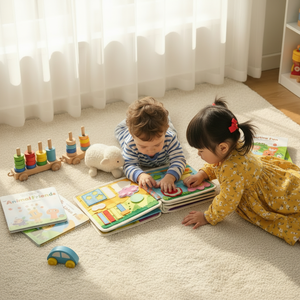 หนังสือผ้าสักหลาดชุดแบดเจอร์น้อยแสนสนุก หนังสือเงียบๆ สำหรับเด็ก หนังสือผ้าสักหลาดเสริมพัฒนาการ ของเล่นเสริมการเรียนรู้สำหรับเด็กเล็ก - Product Image 1