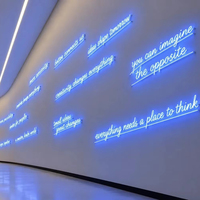Enseigne commerciale 3D personnalisée en acier inoxydable, lettres en relief, logo lumineux LED néon pour enseignes commerciales intérieures