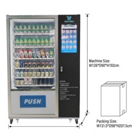 Distributeur automatique réfrigéré commercial à écran tactile pour boissons fraîches, idéal pour les bureaux, halls d'accueil, centres commerciaux et aéroports