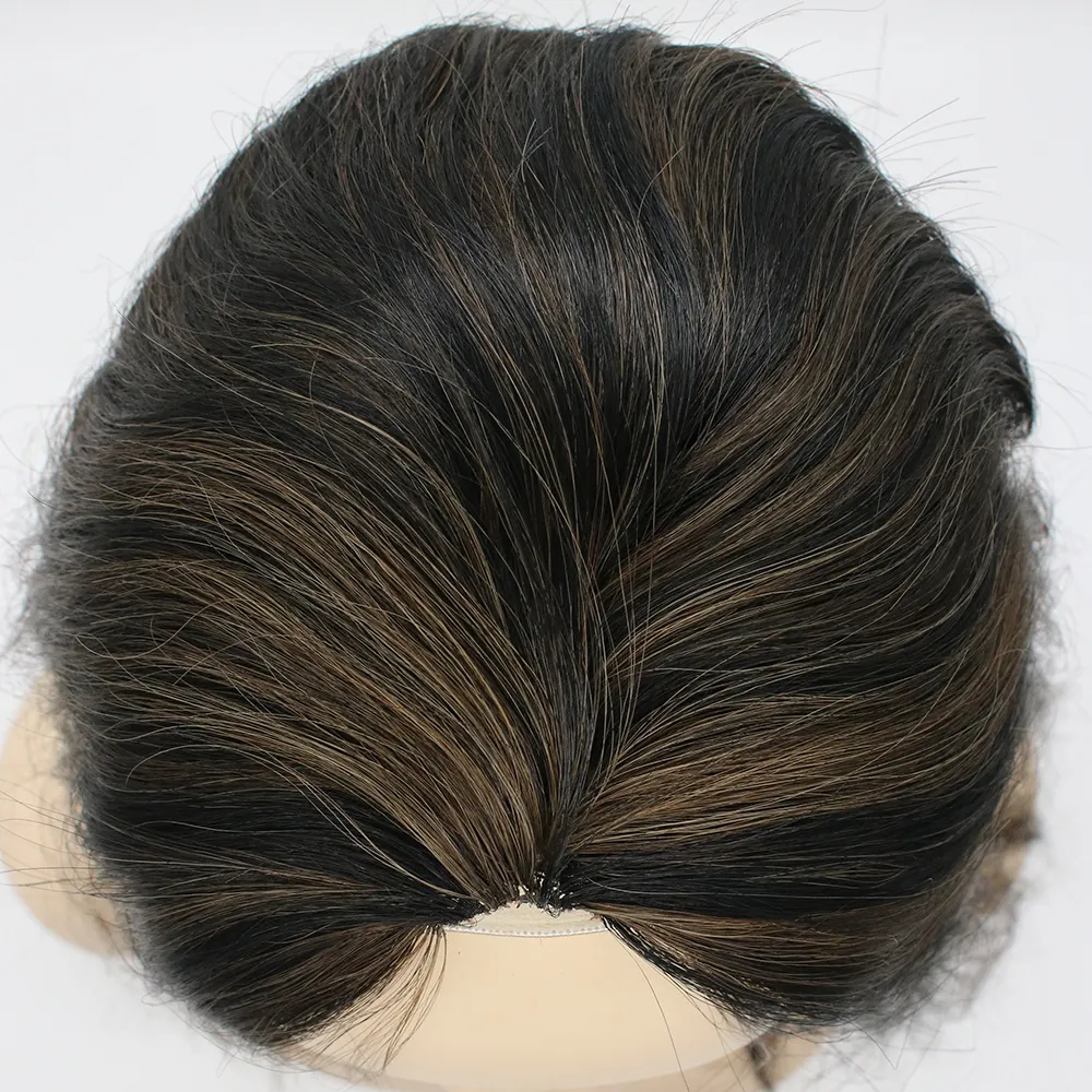 Fangcun capelli umani parrucchino cuticola Remy Hair Topper nuova Base di seta per le donne Fish-Net Hair Topper