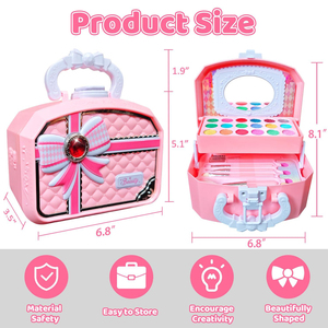 Trousse de Maquillage Jouet pour Filles, Valise de Maquillage Jouet, Jeu d'Imitation, Cadeaux pour Filles, Maquillage Réel Lavable Testé pour la Sécurité, Jouets Sac à Main - Product Image 2