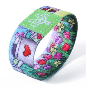 Impresión de transferencia de calor personalizada impermeable RFID NFC ID tejido poliéster caucho suave elástico arte popular pulsera promociones - Product Image 1