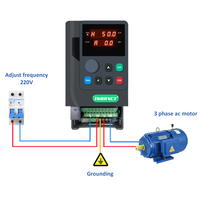 Convertidor de Fase Única a Trifásica de 0.75kw, 1.5kw, 2.2kw, 4kw, 220v, 50/60HZ, Controlador de CA para Motores de 1hp, 2hp, 3hp, 5hp y Varios Tipos de Motores