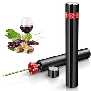 Portable en acier inoxydable pompe à Air ouvre-bouteille de vin sûr broche dissolvant de liège pression d'air tire-bouchon maison Bar accessoires - Product Image 1