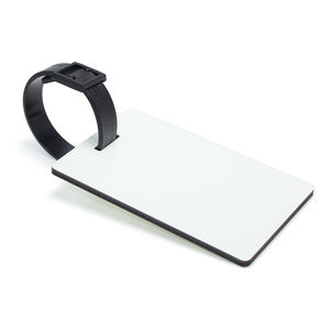 Etichetta per bagaglio in legno con etichetta per borsa in PVC con cinturino in PVC con nome per il bagaglio etichetta per il bagaglio in legno bianco doppio lato sublimazione MDF Travel Tag - Product Image 6
