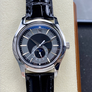 Montre Hommage Classique Noire Premium 2025 avec Complications, Calendrier Perpétuel, Phase de Lune, Verre Saphir, Idéale pour Réunions d'Affaires - Product Image 1
