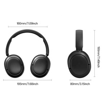 Auriculares Inalámbricos Plegables con Cancelación de Ruido ANC, Sonido de Alta Fidelidad con Graves Profundos, Resistentes al Agua IPX4 5.4, JL Touch DJ