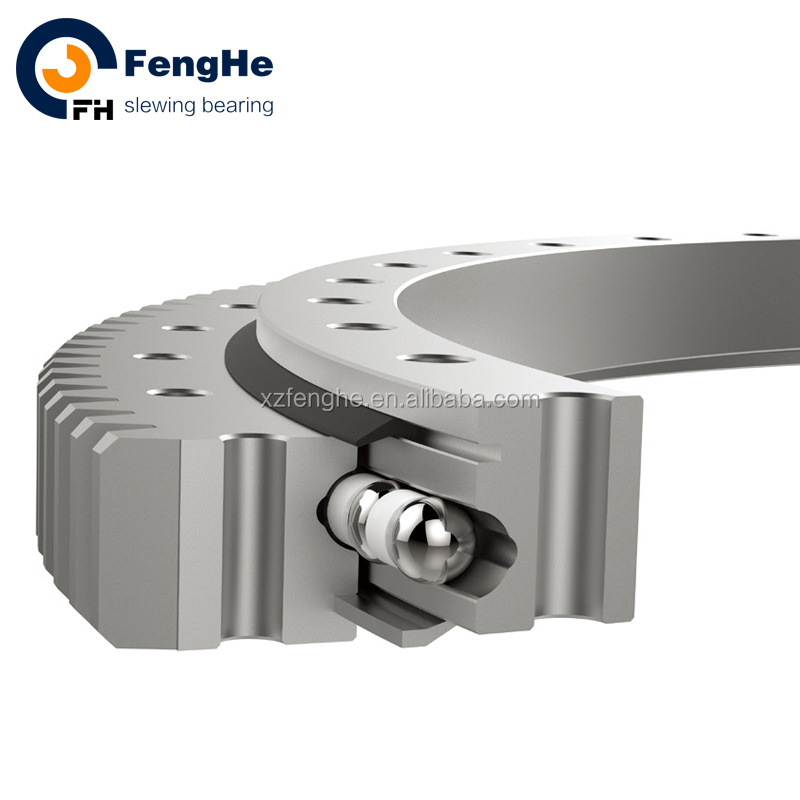 Четырехточечный шариковый поворотный подшипник для поперечных роликовых поворотных колец крана